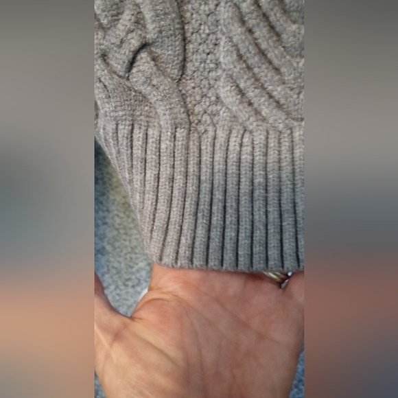 NWOT Grey Cable Knit Sweater Dress Size S - Picture 9 of 12